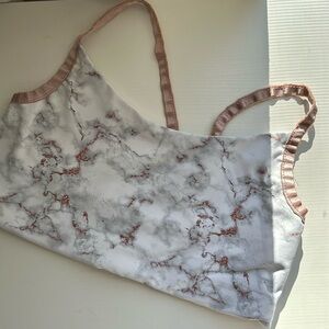 Marble print sports bra